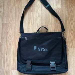 NYSE messenger bag New York Stock Exchange bag black Leed's